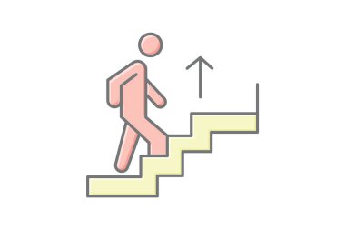 Ofis Merdiveni, vektör, piksel mükemmel, çizer dosyası