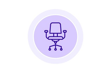 Ofis Sandalyesi, vektör, piksel mükemmel, illüstratör dosyası