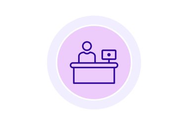 Resepsiyon Masası, vektör, piksel mükemmel, illüstratör dosyası