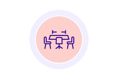 Konferans Odası Masası, vektör, piksel mükemmel, illüstratör dosyası