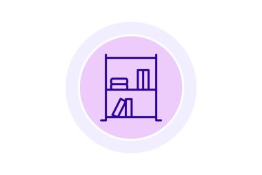 Kitaplık, vektör, piksel mükemmel, illüstratör dosyası