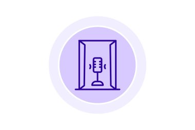Akustik Booth, vektör, piksel mükemmel, illüstratör dosyası
