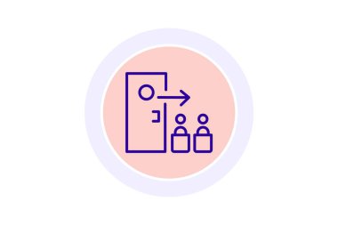 Buluşma odası kapısı, vektör, piksel mükemmel, illüstratör dosyası