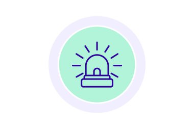 Ofis Acil Durum Işığı, vektör, piksel mükemmel, illüstratör dosyası