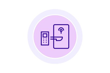 Ofis Erişim Kontrolü, vektör, piksel mükemmel, illüstratör dosyası