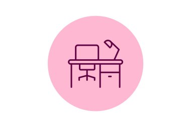 Ofis masası, vektör, piksel mükemmel, illüstratör dosyası