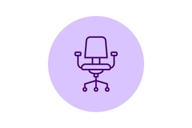 Ofis Sandalyesi, vektör, piksel mükemmel, illüstratör dosyası