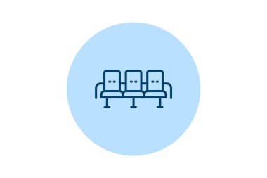 Bekleme Alanı Sandalyeleri, vektör, piksel mükemmel, illüstratör dosyası