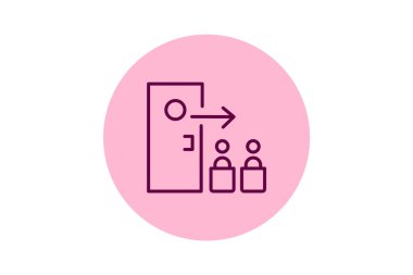 Buluşma odası kapısı, vektör, piksel mükemmel, illüstratör dosyası