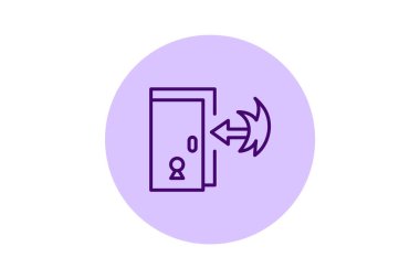 Ofis Yangın Çıkış Kapısı, vektör, piksel mükemmel, illüstratör dosyası