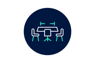 Konferans Odası Masası, vektör, piksel mükemmel, illüstratör dosyası