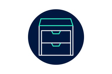 Ofis Çekmecesi, vektör, piksel mükemmel, illüstratör dosyası