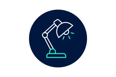 Masa lambası, vektör, piksel mükemmel, çizer dosyası