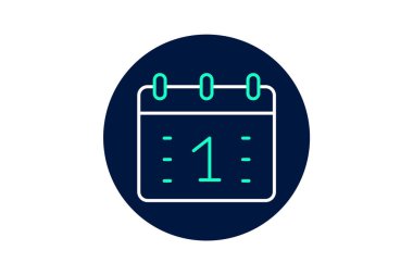 Ofis Takvimi, vektör, piksel mükemmel, illüstratör dosyası