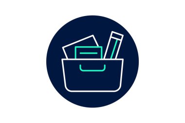 Ofis Malzeme Kutusu, vektör, piksel mükemmel, illüstratör dosyası