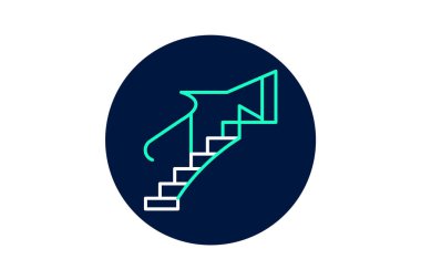 Spiral Merdivenler, vektör, piksel mükemmel, illüstratör dosyası