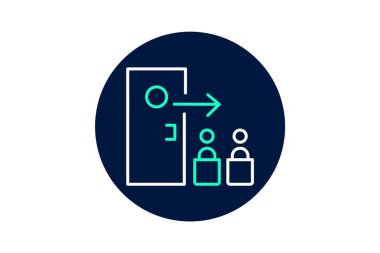 Buluşma odası kapısı, vektör, piksel mükemmel, illüstratör dosyası