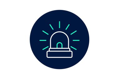 Ofis Acil Durum Işığı, vektör, piksel mükemmel, illüstratör dosyası