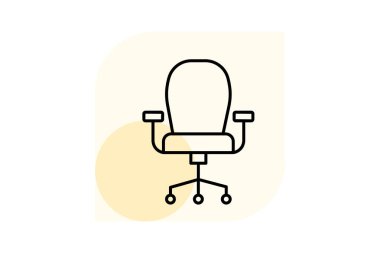 Yönetici Sandalyesi, vektör, piksel mükemmel, illüstratör dosyası