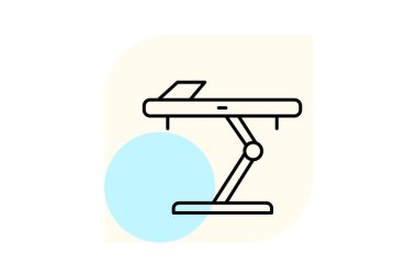 Ayakta duran masa, vektör, piksel mükemmel, illüstratör dosyası