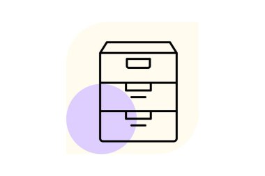 Dosya Kabinesi, vektör, piksel mükemmel, illüstratör dosyası