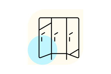 Ofis bölümü, vektör, piksel mükemmel, illüstratör dosyası