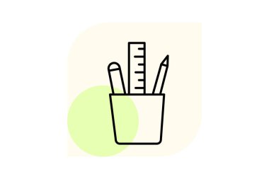 Kırtasiye Holder, vektör, piksel mükemmel, illüstratör dosyası