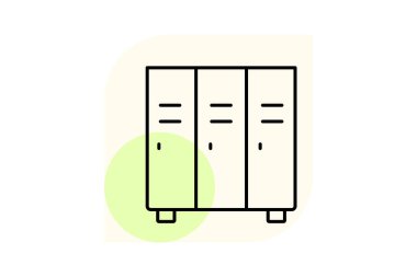 Ofis Dolabı, vektör, piksel mükemmel, illüstratör dosyası