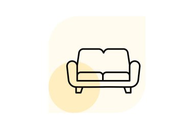 Office Sofa Set, vektör, piksel mükemmel, illüstratör dosyası