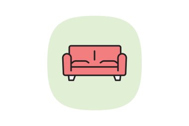 Office Sofa, vektör, piksel mükemmel, illüstratör dosyası