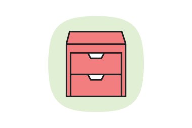 Ofis Çekmecesi, vektör, piksel mükemmel, illüstratör dosyası