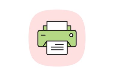 Yazıcı, vektör, piksel mükemmel, illüstratör dosyası