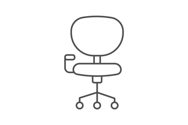 Office Stool, vector, pixel perfect, illustrator file