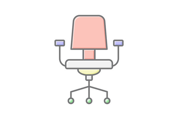 Office Chair, vector, pixel perfect, illustrator file