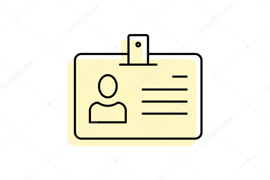 Office Id Card, vector, pixel perfect, illustrator file