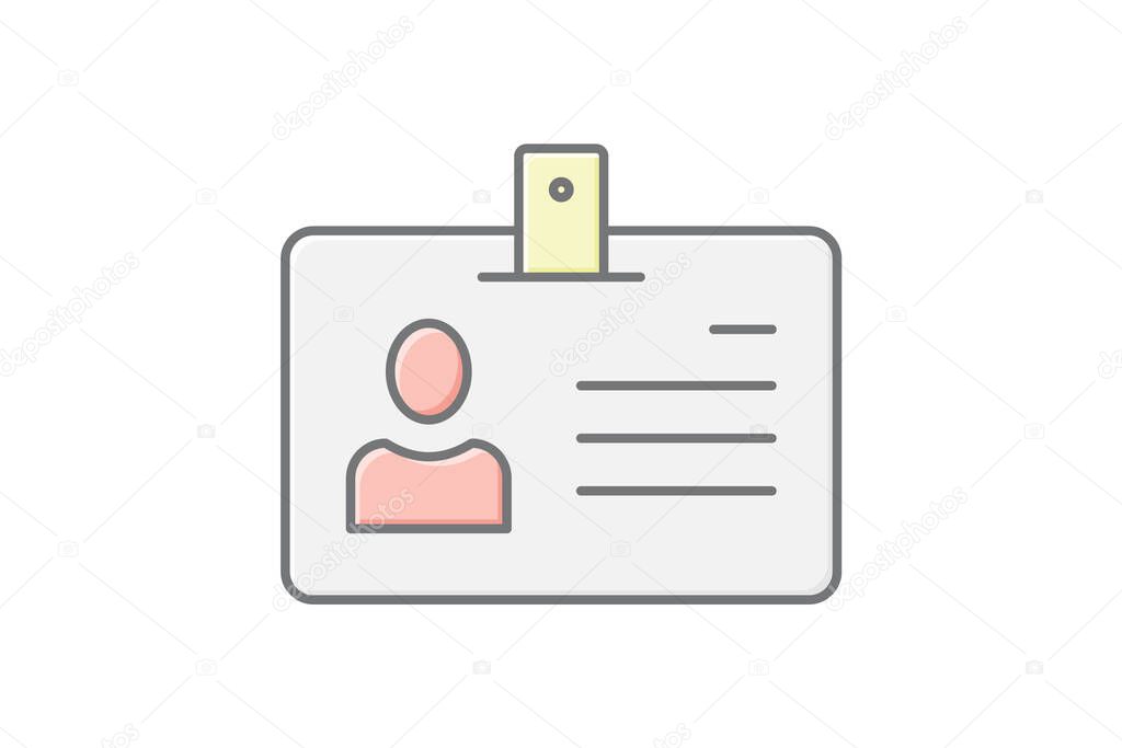 Office Id Card, vector, pixel perfect, illustrator file