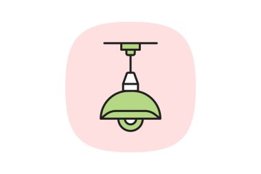 Ofis Tavanı Işığı, vektör, piksel mükemmel, illüstratör dosyası