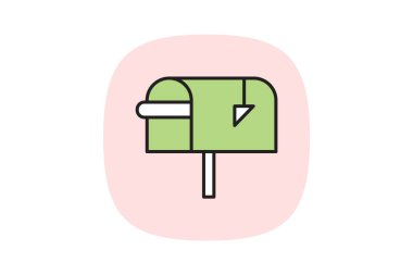 Posta kutusu kabinesi, vektör, piksel mükemmel, illüstratör dosyası