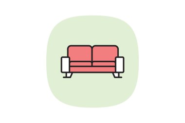 Ofis Resepsiyon Koltuğu, vektör, piksel mükemmel, illüstratör dosyası