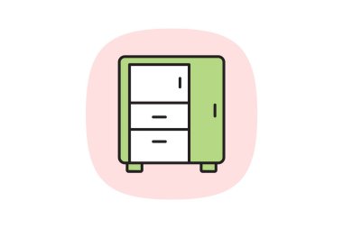 Mutfak Kabinesi, vektör, piksel mükemmel, illüstratör dosyası