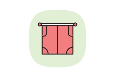 Roller Curtains, vektör, piksel mükemmel, illüstratör dosyası