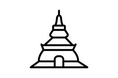 Budist Tapınağı, vektör, piksel mükemmel, illüstratör dosyası