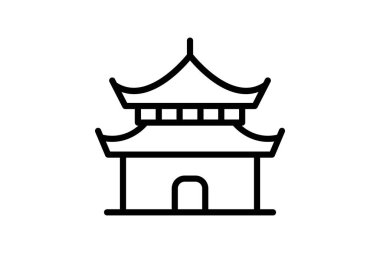 Konfüçyüs Tapınağı, vektör, piksel mükemmel, illüstratör dosyası