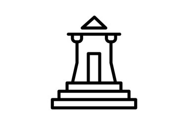 Antik Tapınak, vektör, piksel mükemmel, illüstratör dosyası