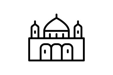 Tarihi Sinagog, vektör, piksel mükemmel, illüstratör dosyası