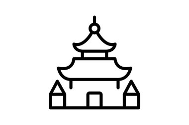 Budist Manastırı, vektör, piksel mükemmel, illüstratör dosyası