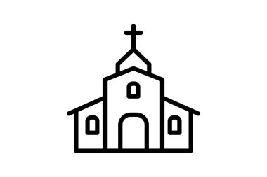 Hıristiyan Manastırı, vektör, piksel mükemmel, illüstratör dosyası