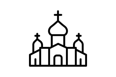 Ortodoks Manastırı, vektör, piksel mükemmel, illüstratör dosyası