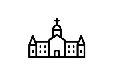 Manastır, vektör, piksel mükemmel, illüstratör dosyası