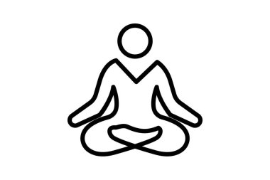 Meditasyon Salonu, vektör, piksel mükemmel, illüstratör dosyası